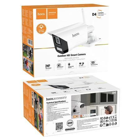 HOCO kamera zewnętrzna gun-type Full HD D4 biała