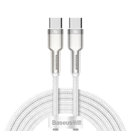 Baseus Cafule Series Metal Data Cable Type-C to Type-C 100W 1m White