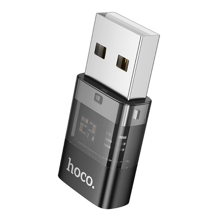HOCO adapter USB A (męski) do Typ C (żeński) UA36C transparentny czarny