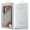 Oryginalne Etui SAMSUNG GALAXY S25 Guess Leather 4G Flowers Print Metal Classic Logo MagSafe różowe