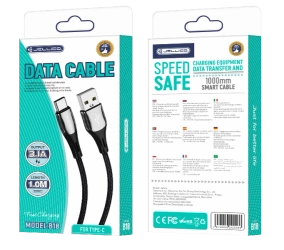 JELLICO cable B18 USB-C 3.1A 1M Black