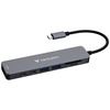 Adapter Hub Verbatim HDMI/USB-C           3.2/USB-C/2xUSB-A 3.2/SD/microSD aluminiowy 32158