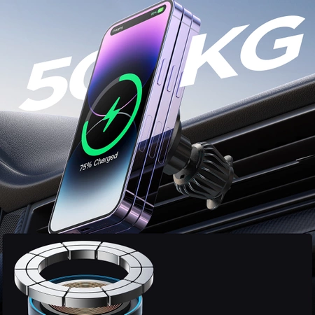 Joyroom magnetische Autohalterung 15W kabelloses Ladegerät für Lüftungsschlitze schwarz (JR-ZS240)