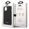 Original Handyhülle IPHONE 14 PLUS Karl Lagerfeld Hardcase Glitter Plaque Logo (KLHCP14MG2ELK) schwarz