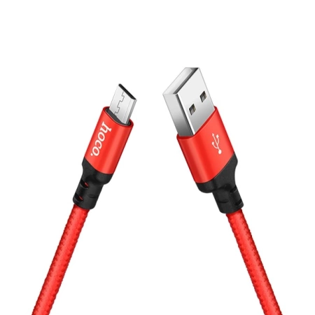 HOCO Kabel X14 Micro USB 3.1A 2M rot