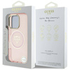 Original Case IPHONE 16 PRO Guess IML Metal Mountain Logo MagSafe pink