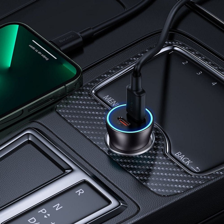 Baseus Golden Contactor Pro Autoladegerät 2x USB-C 40W grau (CGJP000013)