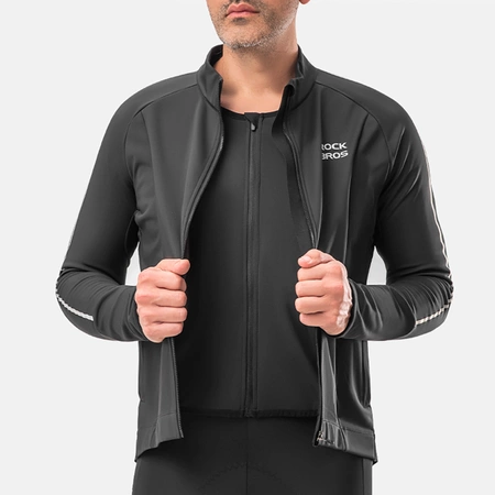 Koszulka kolarska Rockbros 15400002004 z długim rękawem jesień/zima XL - czarna