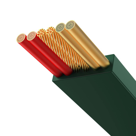 Baseus Bright Mirror 2 einziehbares Kabel 3in1 USB Typ A - micro USB + Lightning + USB Typ C 66W 1.1m grün (CAMJ010106)