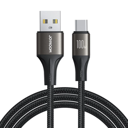 Joyroom Light-Speed ​​Series SA25-AC6 USB-A / USB-C Fast Transfer Cable 100W 1.2m - Black