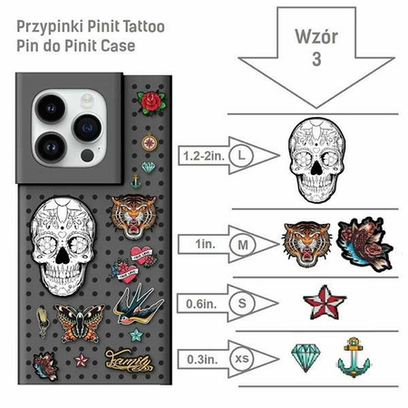 Przypinki Pinit Tattoo Pin do Pinit CaseWzór 3
