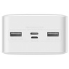 Baseus Bipow powerbank z wyświetlaczem 30000mAh 15W biały (Overseas Edition) + kabel USB-A - Micro USB 0.25m biały (PPBD050202)
