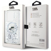 Original Case IPHONE 15 PRO Karl Lagerfeld Hardcase Liquid Glitter Karl&Choupette Head MagSafe (KLHMP15LLGKCSGH) transparent