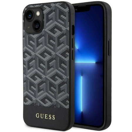 Guess GUHMP14SHGCFSEK iPhone 14 6.1&quot; schwarz/schwarz Hardcase GCube Stripes MagSafe