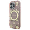 Original Handyhülle IPHONE 16 PRO Guess Hardcase IML Peony On 4G Background MagSafe (GUHMP16LH4PYEEP) rosa