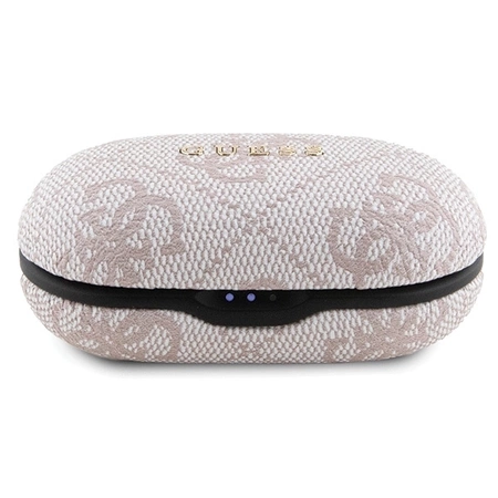 TWS Guess 4G Metall-Bluetooth-Kopfhörer mit ENC-Dockingstation – Pink