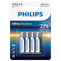 Bateria Alkaiczna AAA LR03 LONGLIFE PHILIPS Blister 4szt.