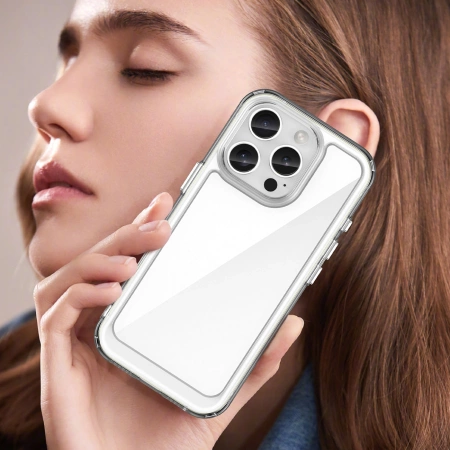 Etui Outer Space Case z żelową ramką do iPhone 16 Pro Max - przezroczyste