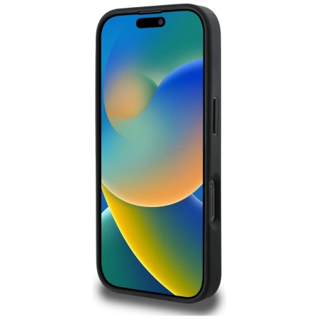 Etui Guess Grained Roses Big 4G logo na iPhone 16 Pro Max - czarne