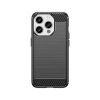 Flexible Carbon-Musterhülle für iPhone 15 Pro Carbon Case – Schwarz