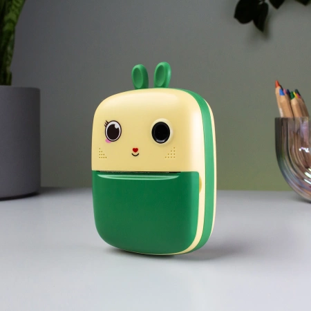 Mini-Thermodrucker für Kinder mit Kamera und Camcorder - Grün