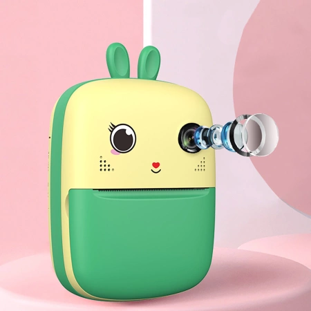 Mini-Thermodrucker für Kinder mit Kamera und Camcorder - Grün