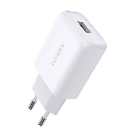 Ugreen CD122 szybka ładowarka sieciowa Quick Charge 3.0 18W 3A USB biały (10133)