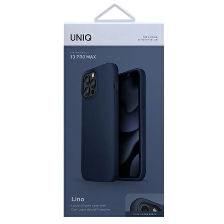 Uniq Lino Hülle für iPhone 13 Pro Max – blau