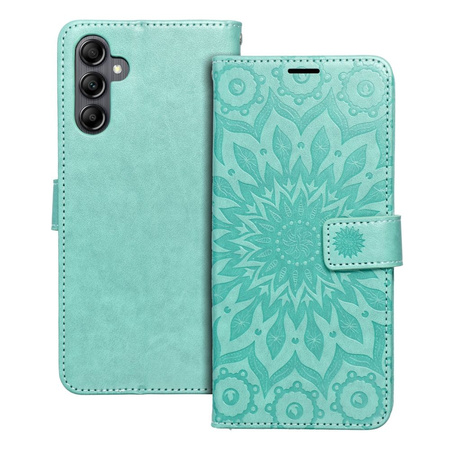 Kabura MEZZO Book do SAMSUNG A14 4G / A14 5G  mandala zielony