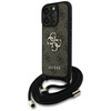 Original Handyhülle IPHONE 16 PRO MAX Guess 4G Big Logo Cord Stap Crossbody braun