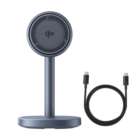 Baseus Orbit 2 Pro MagSafe Qi2 20W 2 in 1 Inductive Charger with Cooling - Gray