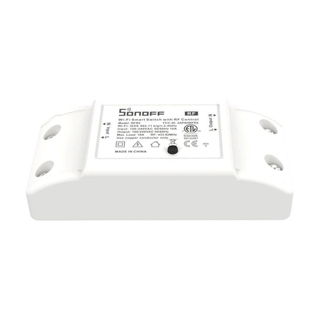 Sonoff RFR2 inteligentny bezprzewodowy przełącznik przekaźnik sterownik Wi-Fi 433 MHz RF biały (M0802010002)