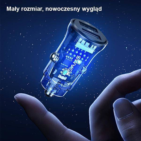 USAMS Ład. sam. C31 3A 2xUSB-A Fast Charge niebieski/blue CC162CC02 (US-CC162)