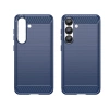 Etui silikonowe Carbon Case na Samsung Galaxy S25 Edge - niebieskie