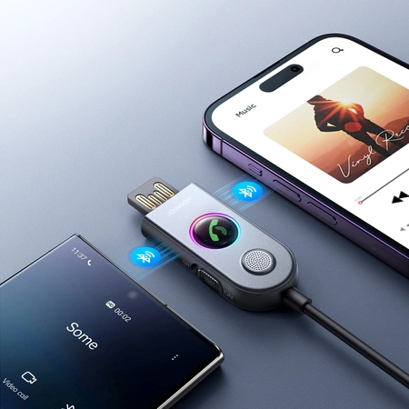 Joyroom JR-CB6 kabelloser Autoempfänger – Grau