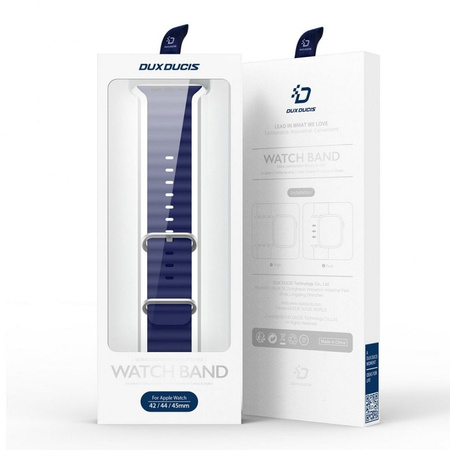 Dux Ducis Strap Watch 8 / 7 / 6 / 5 / 4 / 3 / 2 / SE (41 / 40 / 38mm) Silikonband Armband Marineblau (OceanWave Version)