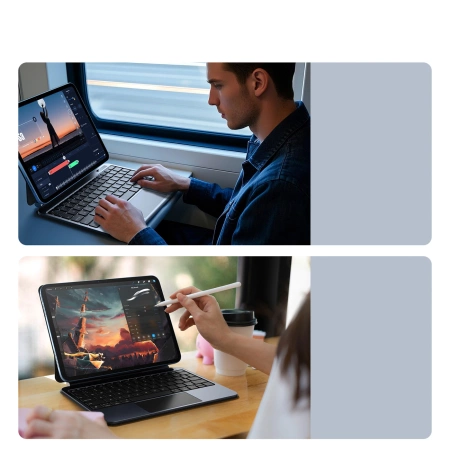 Etui z klawiaturą Dux Ducis (MK series) na iPad 10" (2022) iPad 11" (2025) - czarne