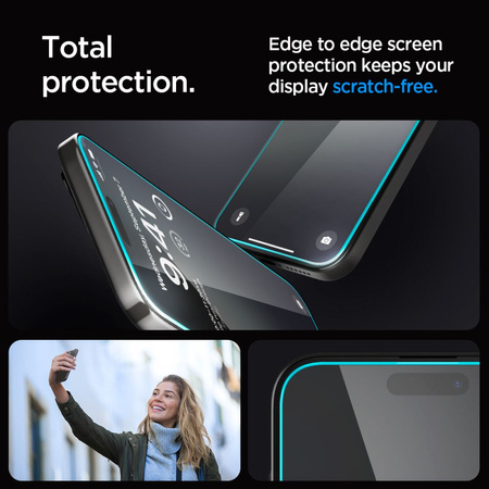 TEMPERED GLASS Spigen GLAS.TR &quot;EZ FIT&quot; IPHONE 15 PRO MAX CLEAR
