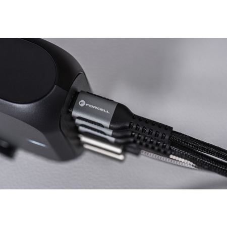 FORCELL F-ENERGY C257 kabel USB A do Lightning 2,4A 12W Cafule 1,2 m czarny