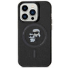 Karl Lagerfeld Karl&amp;Choupette Glitter MagSafe Hülle für iPhone 15 Pro – Schwarz