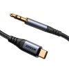 Joyroom Stereo-Audiokabel AUX 3,5 mm Miniklinke – USB-C für Telefon 1,2 m schwarz (SY-A07)