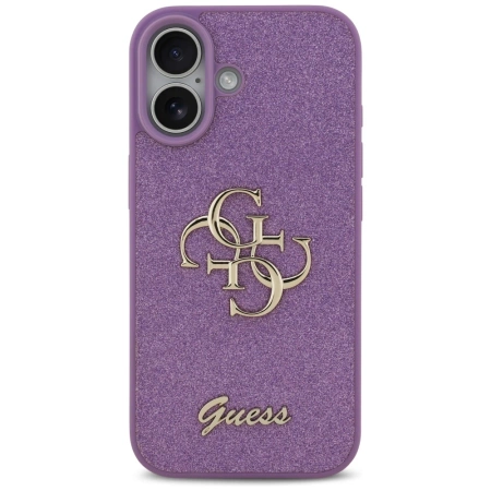 Etui Guess Fixed Glitter Big 4G na iPhone 17 - fioletowe