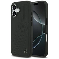Mercedes Leder Large Laurel Leave MagSafe Case für iPhone 17 - Schwarz