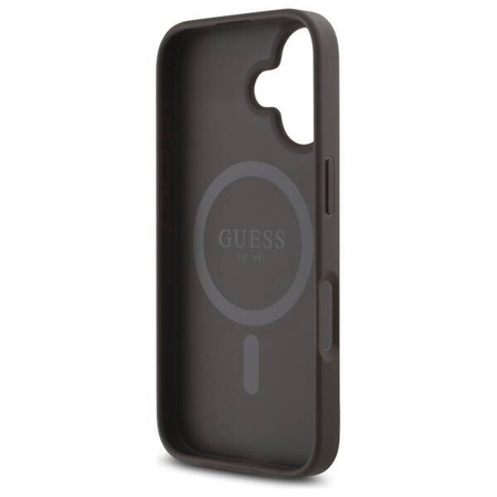 Etui Guess 4G Small Classic MagSafe na iPhone 16 - brązowe