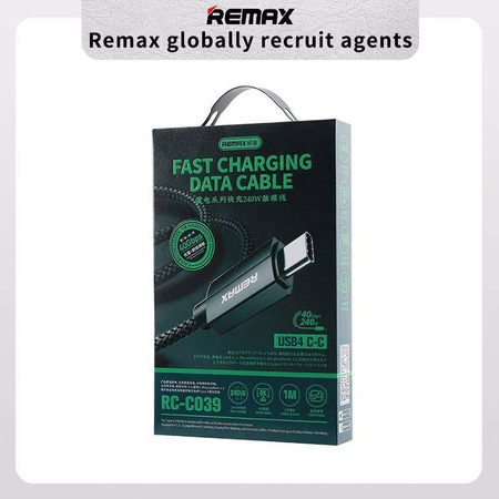KABEL REMAX LADON SERIES 240W RC-C039 USB 4.0 USB-C/USB-C 1M BLACK