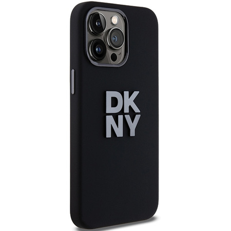 DKNY DKHCP15XSMCBSK iPhone 15 Pro Max 6.7" czarny/black hardcase Liquid Silicone Metal Logo