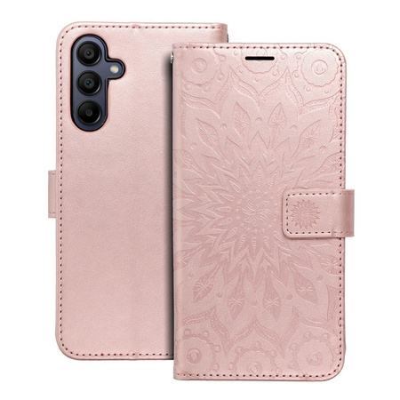 Kabura MEZZO Book do SAMSUNG A15 5G mandala złoty róż