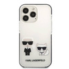 Original Handyhülle IPHONE 13 PRO Karl Lagerfeld Hardcase Karl&Choupette weiß
