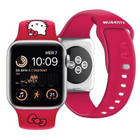 Hello Kitty Silikon-Kitty-Kopfband für Apple Watch 38/40/41 mm – rot