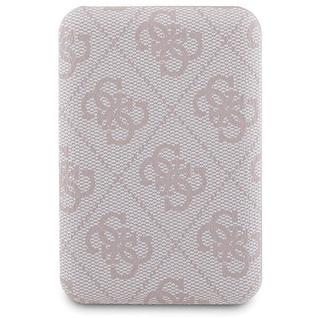 Zestaw Guess GUBPM5P14L4GEMGP iPhone 14 Pro 6.1" hardcase + Powerbank 5000mAh MagSafe różowy/pink 4G Metal Logo